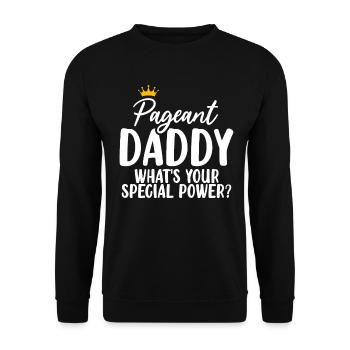 Festzug Papa Glanz Glamour Schönheitswettbewerb Vater - Unisex Pullover - Schwarz - Vorne - Alina (178cm) & Michal (187cm)
