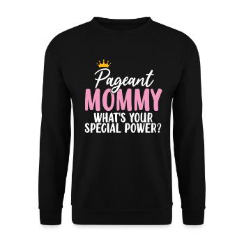 Pageant Mom Pageantry Funny Pageant Sash Mom - Unisex Sweatshirt - black - Front - Alina (178cm) & Michal (187cm)