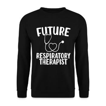 Futur inhalothérapeute Pulmonaire Drôle RT - Sweat-shirt Unisexe - noir - Devant - Alina (178cm) & Michal (187cm)