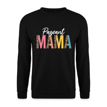 Pageant Mama Half Leopard Glitz Glam Funny - Unisex Sweatshirt - black - Front - Alina (178cm) & Michal (187cm)