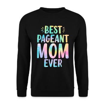 Bester Schönheitswettbewerb Mama aller Zeiten Mama Tie Dye - Unisex Pullover - Schwarz - Vorne - Alina (178cm) & Michal (187cm)