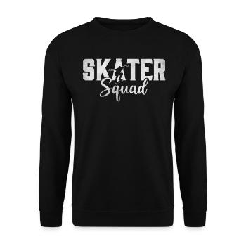 Skater Squad Longboarding Skateboarding Lustig - Unisex Pullover - Schwarz - Vorne - Alina (178cm) & Michal (187cm)