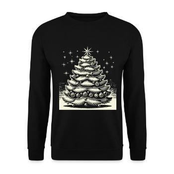 Christmas Nostalgic Christmas Tree Magic - Unisex Sweatshirt - black - Front - Alina (178cm) & Michal (187cm)