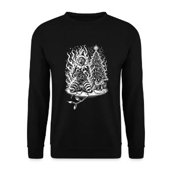 Sarcasme rusé Noël Horreur - Sweat-shirt Unisexe - noir - Devant - Alina (178cm) & Michal (187cm)