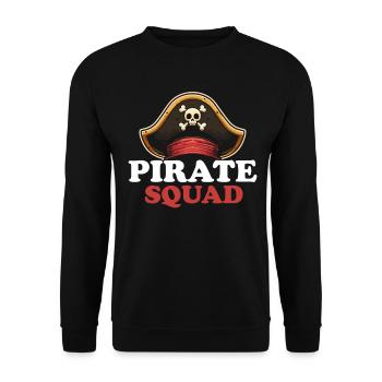 Escouade de pirates chasse au trésor Crâne Crossbone - Sweat-shirt Unisexe - noir - Devant - Alina (178cm) & Michal (187cm)