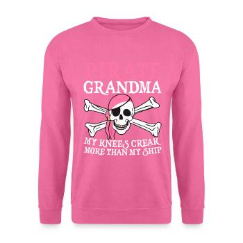Meine Knie knarren mehr als mein Schiff Lustiger Pirat - Unisex Pullover - Pink - Vorne