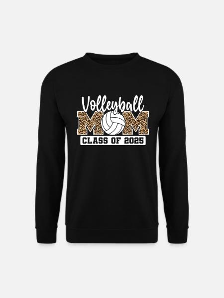 Volleyball Mama Abschlussfeier Gepard Leopard Klasse - Unisex Pullover - Schwarz