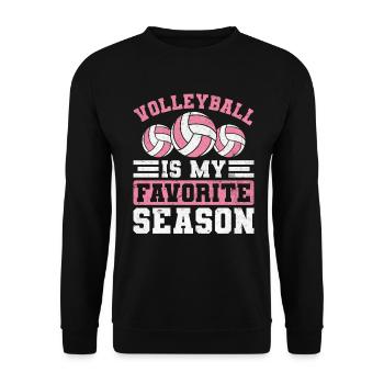 Le volley-ball est mon ensemble de bosses drôle de saison préféré - Sweat-shirt Unisexe - noir - Devant - Alina (178cm) & Michal (187cm)