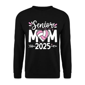 Senior Mom 2025 Volleyball Mom Serve Ball Class - Sweat-shirt Unisexe - noir - Devant - Alina (178cm) & Michal (187cm)