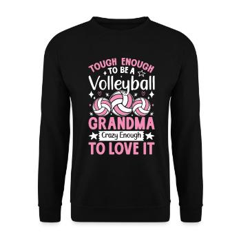 Drôle de volley-ball grand-mère bosse ensemble Spike Smash - Sweat-shirt Unisexe - noir - Devant - Alina (178cm) & Michal (187cm)