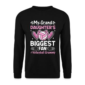 Volleyball Grammy Bump Set Spike Lustiger Volleyball - Unisex Pullover - Schwarz - Vorne - Alina (178cm) & Michal (187cm)