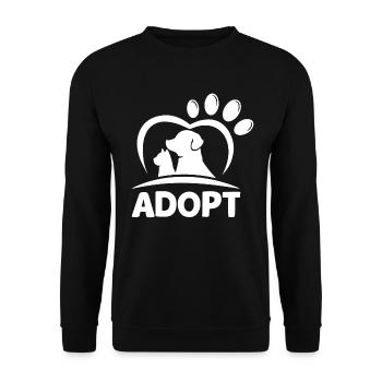 Adopt Funny Pet Shelter Wildlife Rescue Animal - Unisex Sweatshirt - black - Front - Alina (178cm) & Michal (187cm)