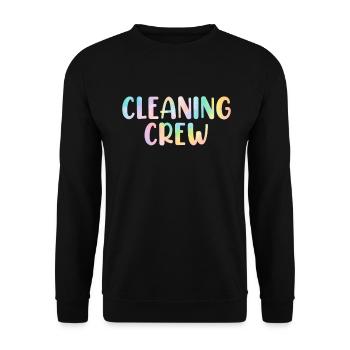Équipe de nettoyage Tie Dye Nettoyage de femme de ménage - Sweat-shirt Unisexe - noir - Devant - Alina (178cm) & Michal (187cm)