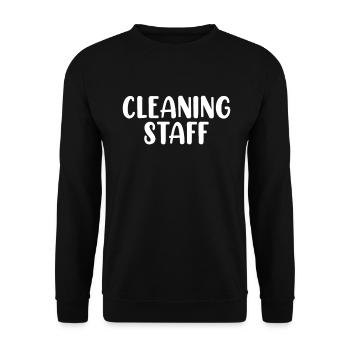 Personnel de nettoyage Nettoyeurs Ménage Drôle - Sweat-shirt Unisexe - noir - Devant - Alina (178cm) & Michal (187cm)
