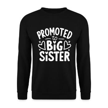 Promu à l’annonce de grossesse de la grande sœur - Sweat-shirt Unisexe - noir - Devant - Alina (178cm) & Michal (187cm)