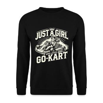 Juste une fille qui aime le karting - Sweat-shirt Unisexe - noir - Devant - Alina (178cm) & Michal (187cm)