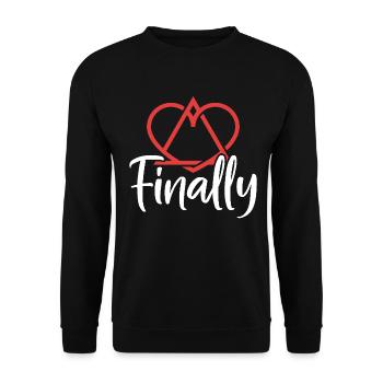 Finally Gotcha Day Foster Care Parenthood Funny - Unisex Sweatshirt - black - Front - Alina (178cm) & Michal (187cm)