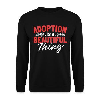 L’adoption est une belle chose Gotcha Day Foster - Sweat-shirt Unisexe - noir - Devant - Alina (178cm) & Michal (187cm)