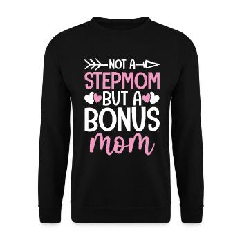 Keine Stiefmutter Lustige Mutter Bonus Mutter Zweite Mutter - Unisex Pullover - Schwarz - Vorne - Alina (178cm) & Michal (187cm)