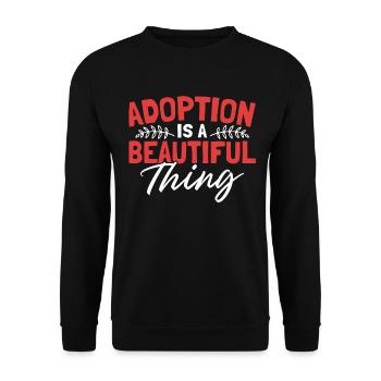 L’adoption est une belle chose Gotcha Day Foster - Sweat-shirt Unisexe - noir - Devant - Alina (178cm) & Michal (187cm)