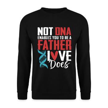 Funny Adoption Dad Appreciation Foster Care - Unisex Sweatshirt - black - Front - Alina (178cm) & Michal (187cm)