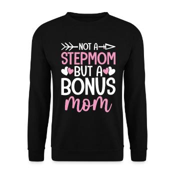 Keine Stiefmutter Lustige Mutter Bonus Mutter Zweite Mutter - Unisex Pullover - Schwarz - Vorne - Alina (178cm) & Michal (187cm)