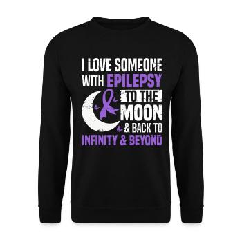 J’aime quelqu’un qui a le système nerveux épileptique - Sweat-shirt Unisexe - noir - Devant - Alina (178cm) & Michal (187cm)