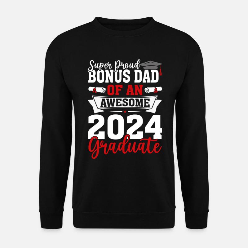 Bonus-Vater eines lustigen Abschlusses 2024 - Unisex Pullover - Schwarz