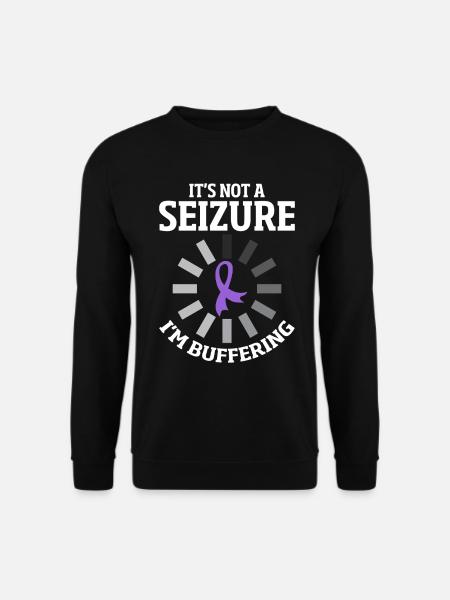 Es ist kein Anfall, ich puffere das lila Band - Unisex Pullover - Schwarz