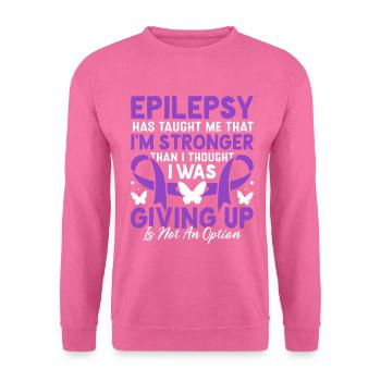 Epilepsie hat mich gelehrt Purple Ribbon Epilepsie - Unisex Pullover - Pink - Vorne