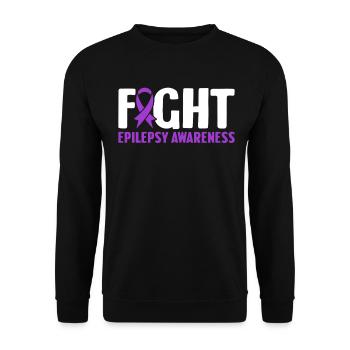 Bekämpfen Sie Störungen des Nervensystems Purple Ribbon - Unisex Pullover - Schwarz - Vorne - Alina (178cm) & Michal (187cm)