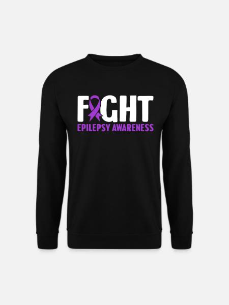 Bekämpfen Sie Störungen des Nervensystems Purple Ribbon - Unisex Pullover - Schwarz