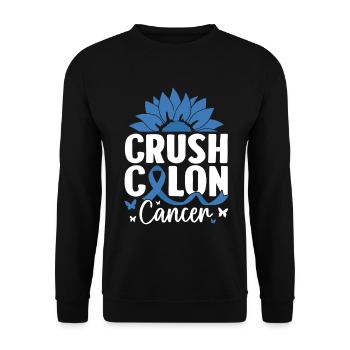 Crush Colon Cancer Blue Ribbon Bowel Colonoscopy - Unisex Sweatshirt - black - Front - Alina (178cm) & Michal (187cm)