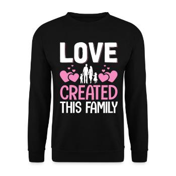 L’amour a créé cette famille Adoption Famille d’accueil - Sweat-shirt Unisexe - noir - Devant - Alina (178cm) & Michal (187cm)