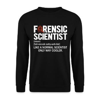 Forensiker Lustige Definition Tatort - Unisex Pullover - Schwarz - Vorne - Alina (178cm) & Michal (187cm)