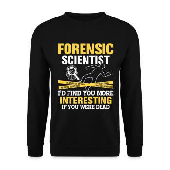 Forensiker Tatort Forensische Beweise - Unisex Pullover - Schwarz - Vorne - Alina (178cm) & Michal (187cm)