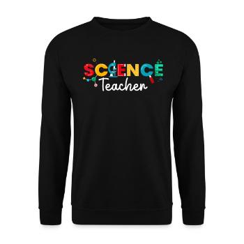 Professeur de sciences Appréciation Scientifique Drôle - Sweat-shirt Unisexe - noir - Devant - Alina (178cm) & Michal (187cm)