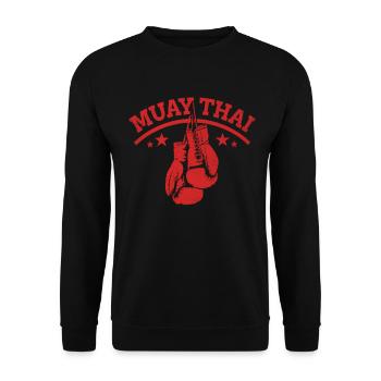 Muay Thai Art martial à huit membres Boxe thaïlandaise - Sweat-shirt Unisexe - noir - Devant - Alina (178cm) & Michal (187cm)