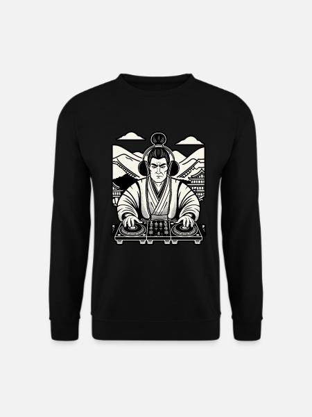Musique Rétro DJ Samouraï Inspiration streetwear - Sweat-shirt Unisexe - noir
