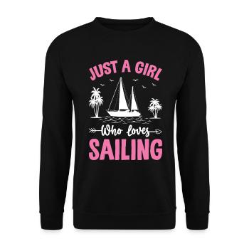 Juste une fille qui aime marin capitaine de mer drôle - Sweat-shirt Unisexe - noir - Devant - Alina (178cm) & Michal (187cm)