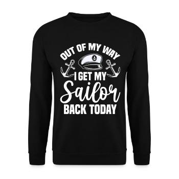 Out Of My Way Funny Homecoming Cruiser Sailor - Unisex Sweatshirt - black - Front - Alina (178cm) & Michal (187cm)