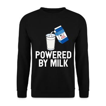 Powered By Milk Legen Diary Funny Fresh Organic - Unisex Sweatshirt - black - Front - Alina (178cm) & Michal (187cm)