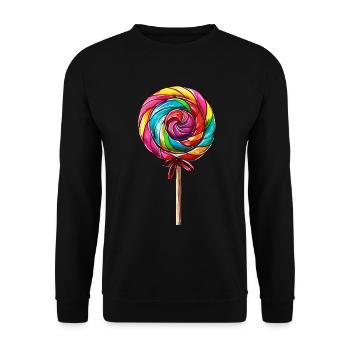Drôle de bonbons confiserie collations Sweet Tooth - Sweat-shirt Unisexe - noir - Devant - Alina (178cm) & Michal (187cm)