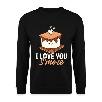 Je t’aime S’more Snacks Smores drôles de guimauve - Sweat-shirt Unisexe - noir - Devant - Alina (178cm) & Michal (187cm)