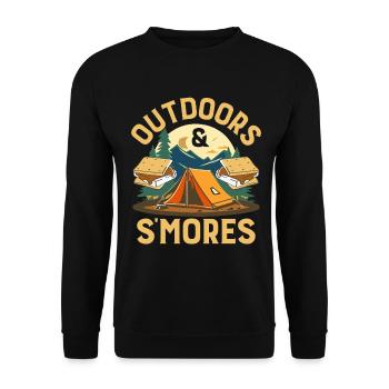 Funny Smores Graham Crackers Camping Groupe Câlin - Sweat-shirt Unisexe - noir - Devant - Alina (178cm) & Michal (187cm)