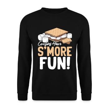 Smores à la guimauve Crackers drôles de cousins Graham - Sweat-shirt Unisexe - noir - Devant - Alina (178cm) & Michal (187cm)