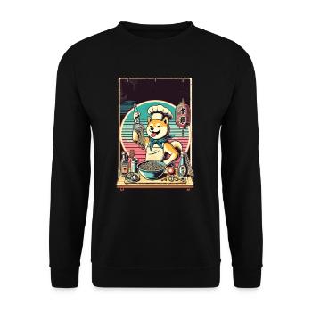 Shiba Dog Ramen Chef Funny Dogs Japon - Sweat-shirt Unisexe - noir - Devant - Alina (178cm) & Michal (187cm)