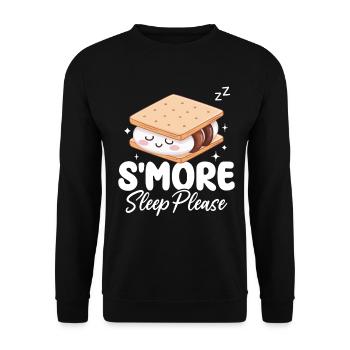 S’more Sleep Please Funny Toasted Marshmallow - Sweat-shirt Unisexe - noir - Devant - Alina (178cm) & Michal (187cm)