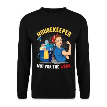 Pas pour le nettoyeur de ménage faible et drôle - Sweat-shirt Unisexe - noir - Devant - Alina (178cm) & Michal (187cm)
