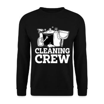 Équipe de nettoyage Drôle Concierge Femme de ménage - Sweat-shirt Unisexe - noir - Devant - Alina (178cm) & Michal (187cm)